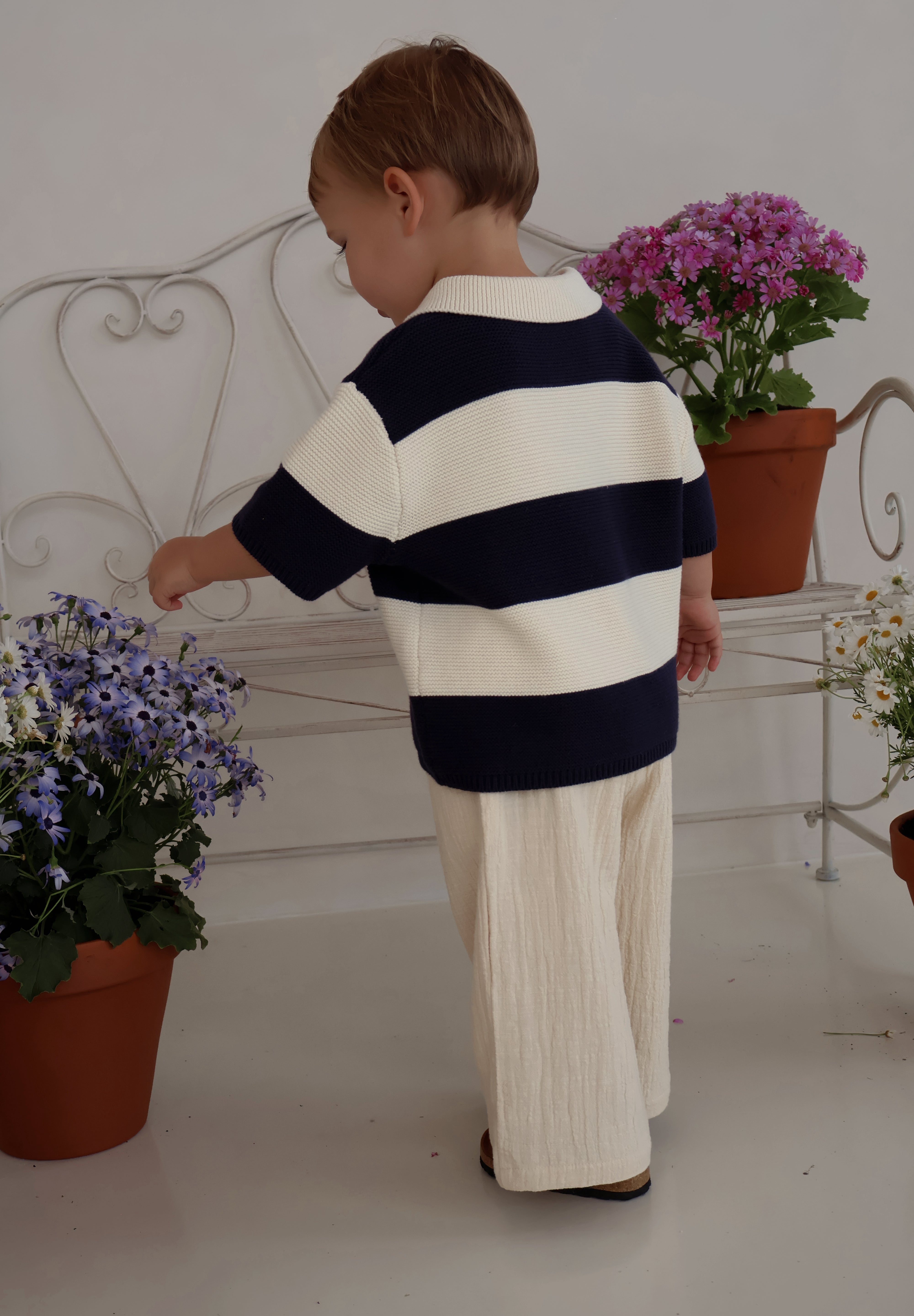 Navy Stripe Polo