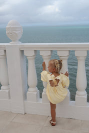 Lemon Hibiscus Puff Romper