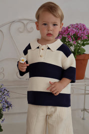 Navy Stripe Polo