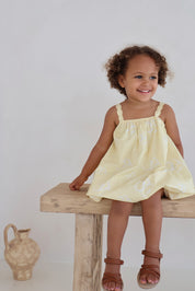 Lemon Hibiscus Bubble dress