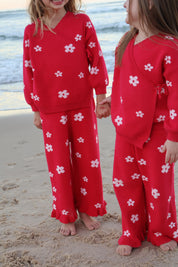 Raspberry Knit Pants