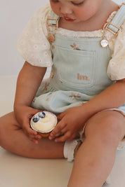 Denim Daisy Bubble Overalls