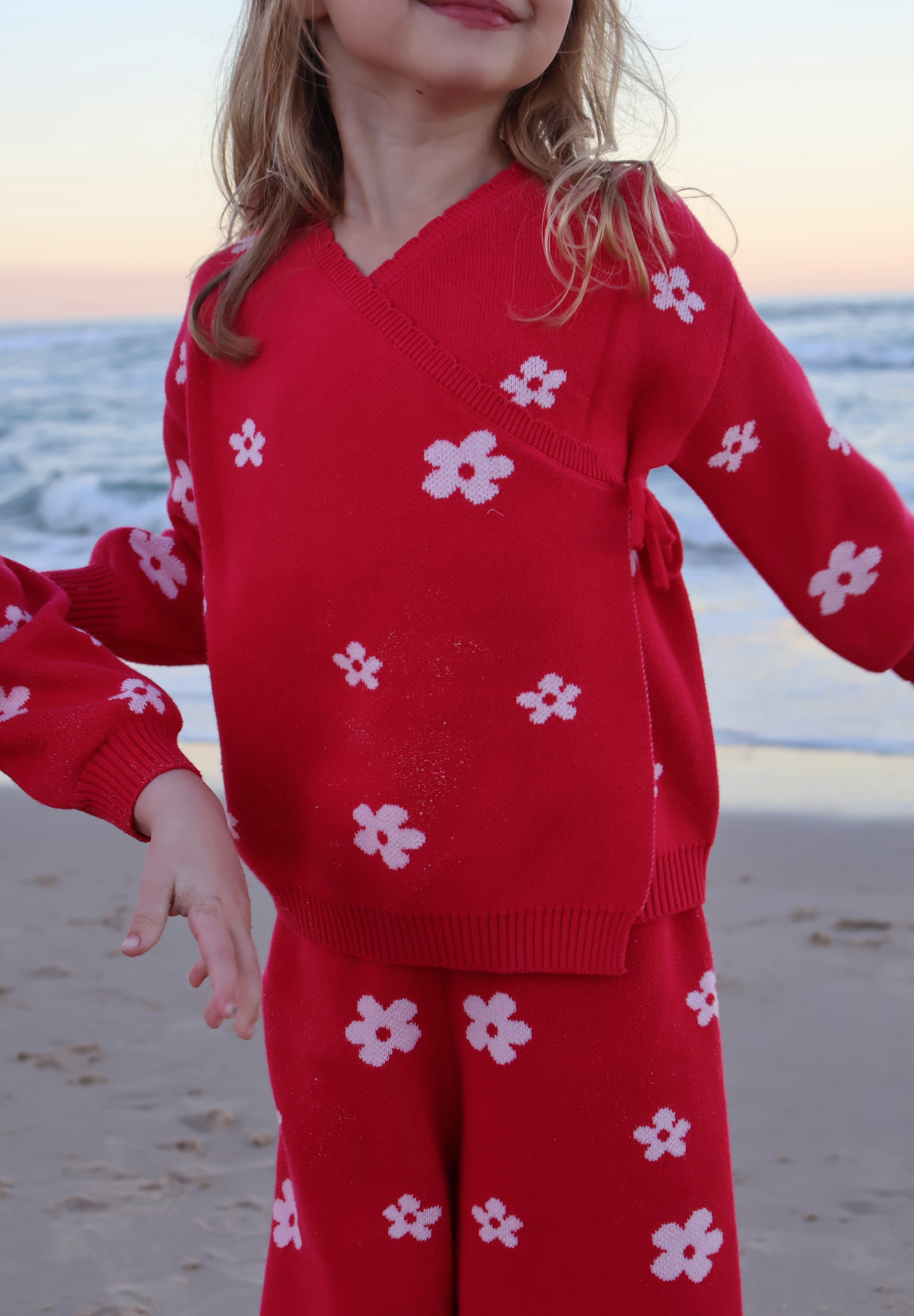 Raspberry Knit Wrap