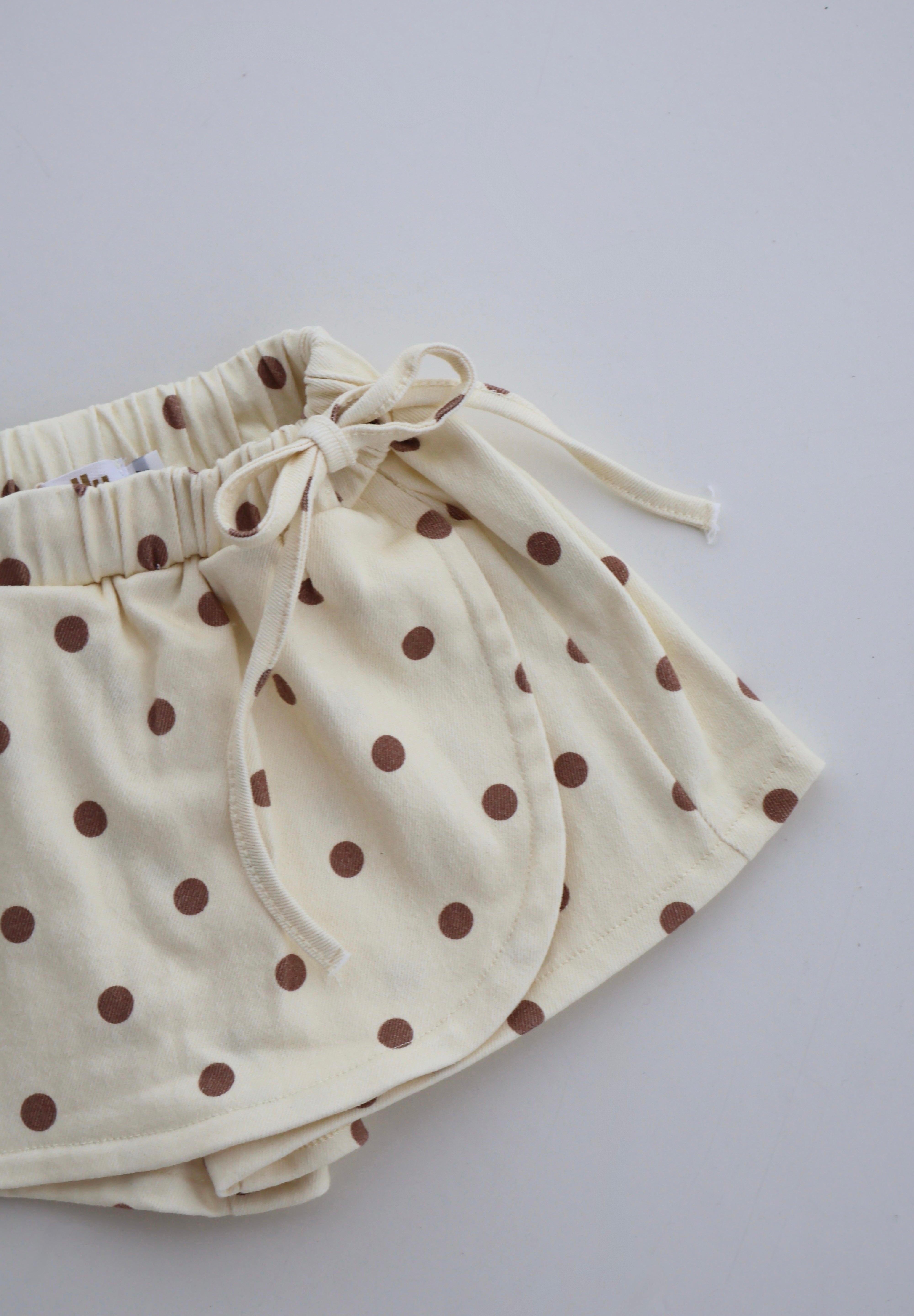 Yellow Polka Dot Skort