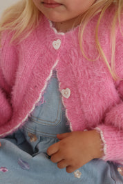 Berry Fluffy Cardigan