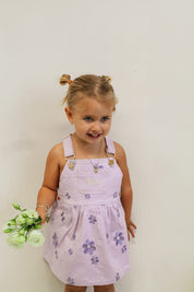 Lilac Daisy Overall Dress