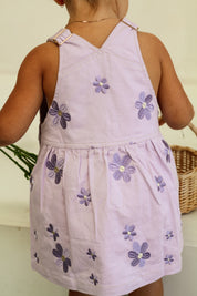 Lilac Daisy Overall Dress