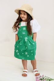 Emerald Daisy Overall Dress