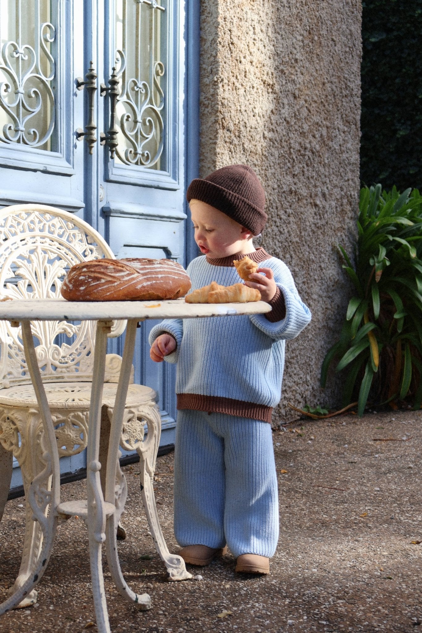 Choc Blue Knit Set