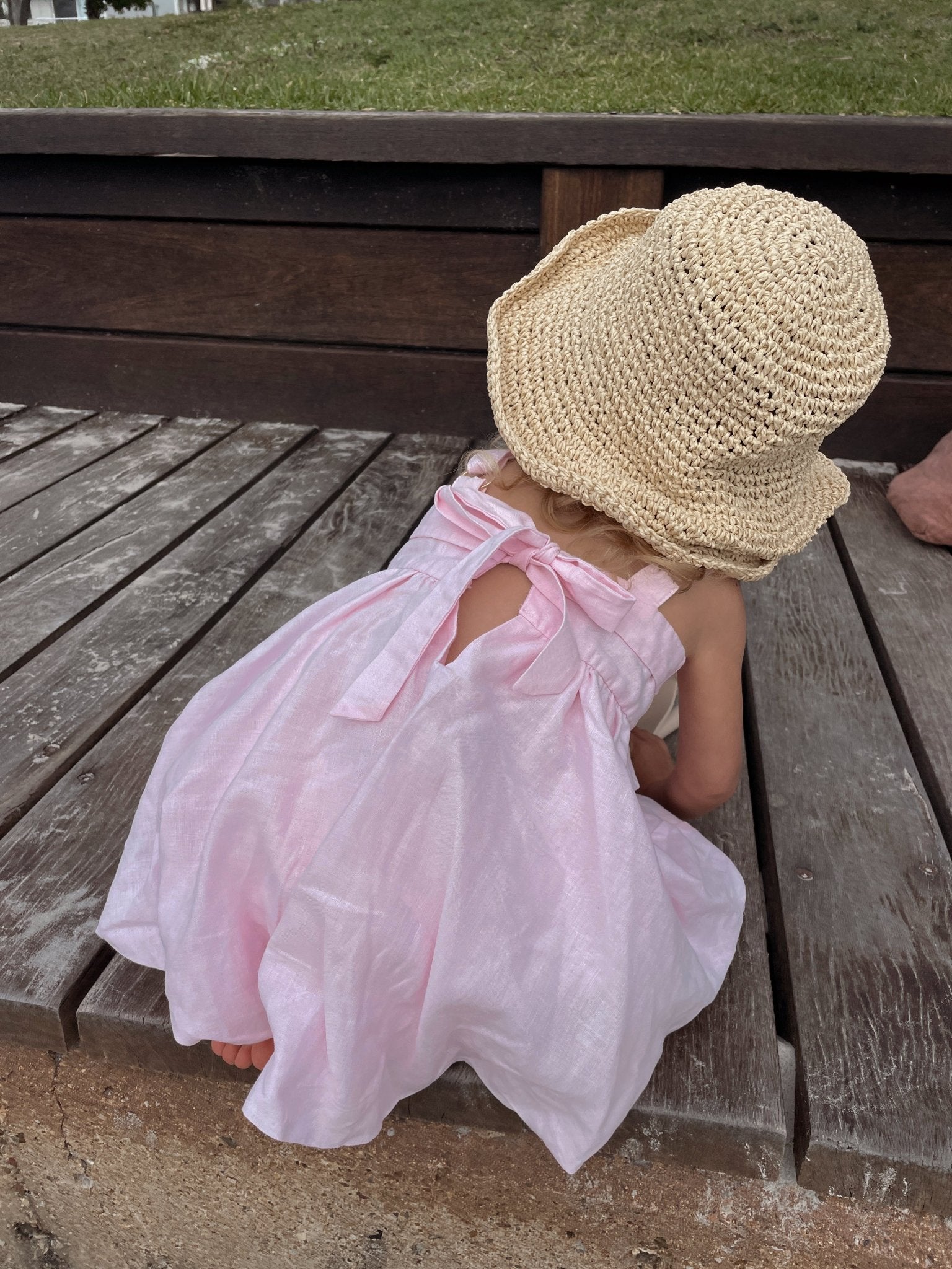 Bubblegum Bubble Linen Dress