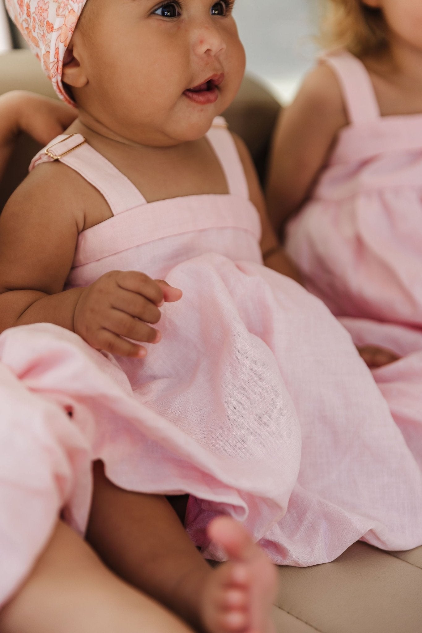 Bubblegum Bubble Linen Dress