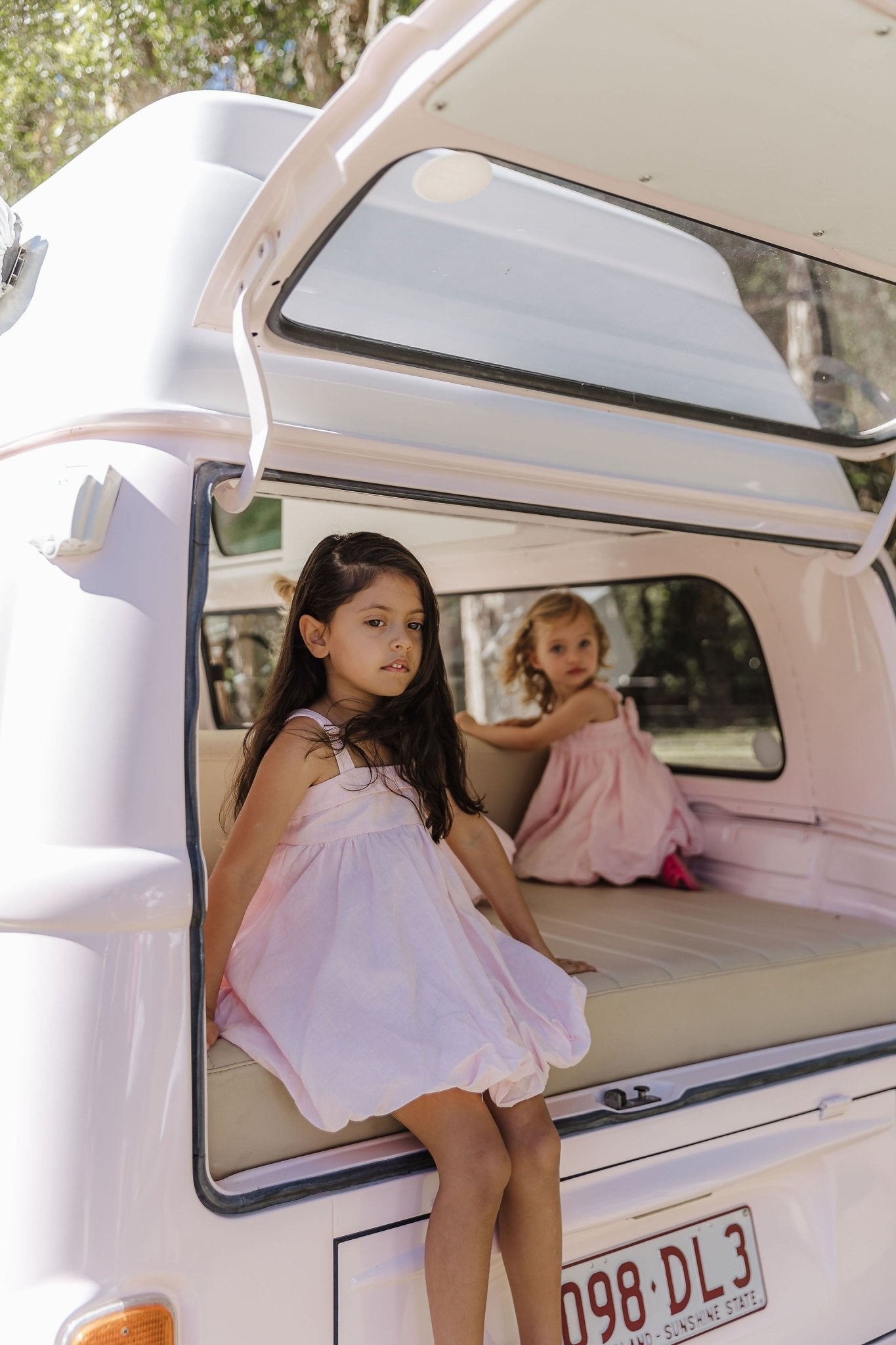 Bubblegum Bubble Linen Dress