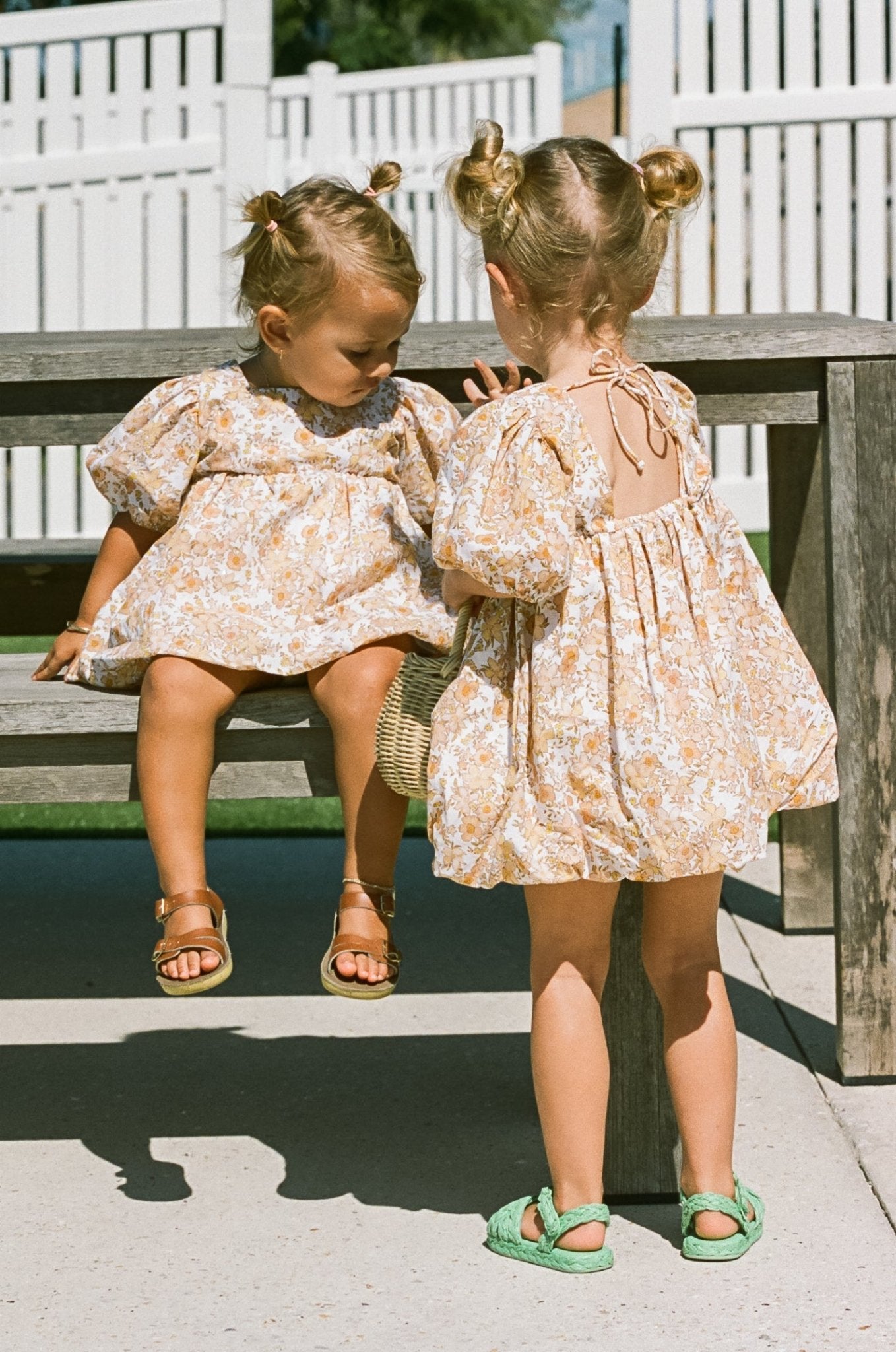 Apricot Puff Dress